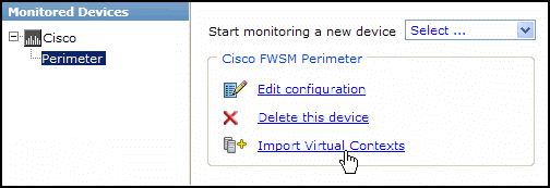 Import Cisco Virtual Contexts