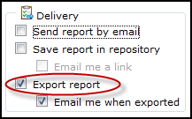 report output delivery