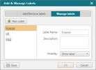 Access Request Manage labels