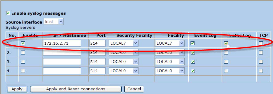 Juniper Syslog details