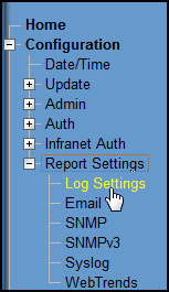 Log settings