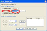 ASDM edit logging filters